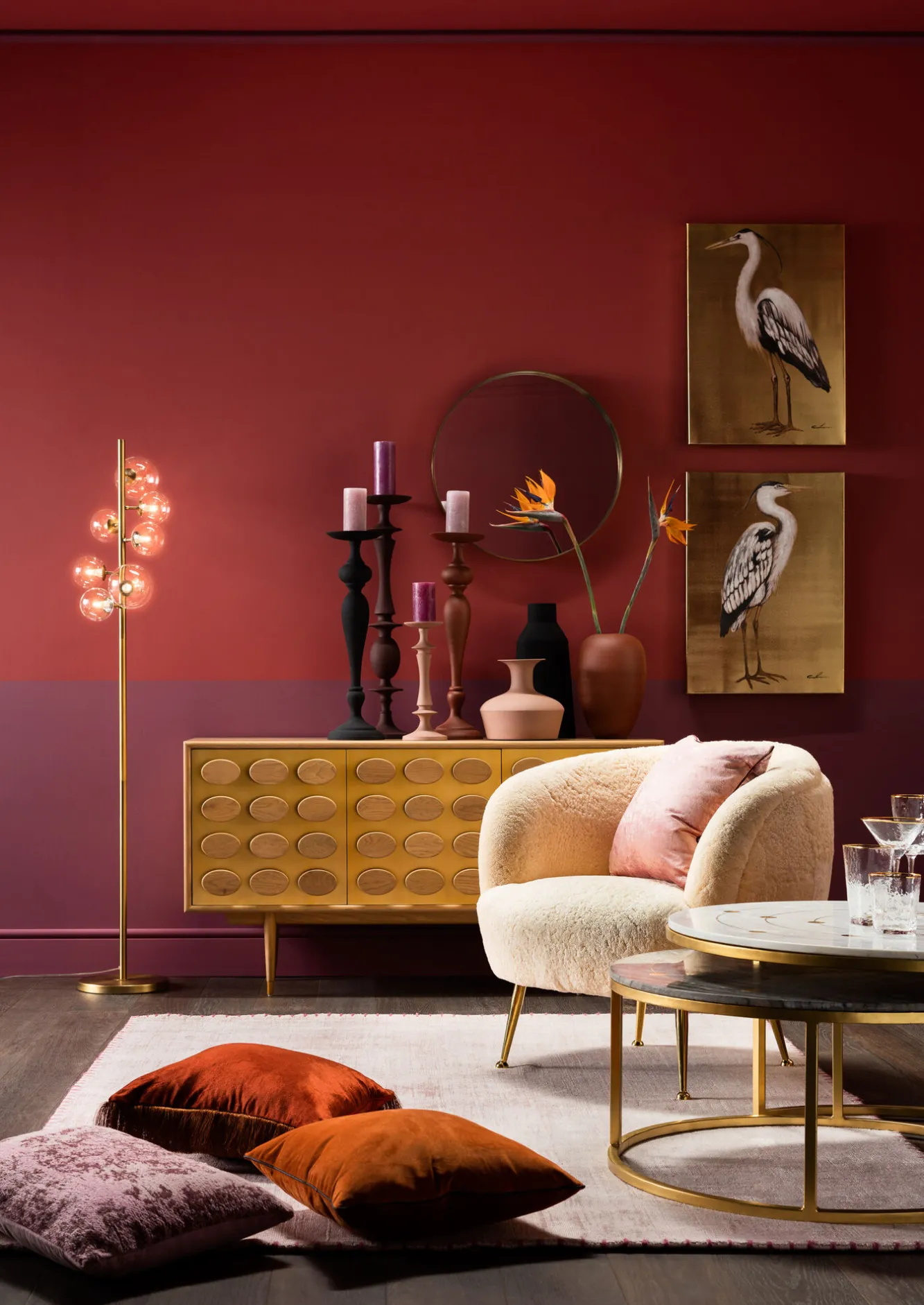 Sale KARE Design Zestaw dwóch stolików kawowych Mystic Round kolorowe Ø90 - KARE