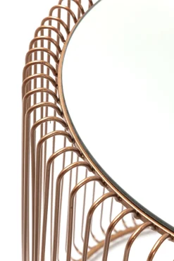 Fashion KARE Design Zestaw dwóch stolików Wire Copper miedziane - blaty lustrzane - KARE