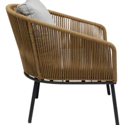 Discount KARE Design Zestaw ogrodowy szaro-naturalny 4-set sofa, stolik i 2 fotele - KARE