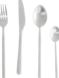 Discount KARE Design Zestaw sztućców Gloria (16 sztuk) srebrny mat - KARE