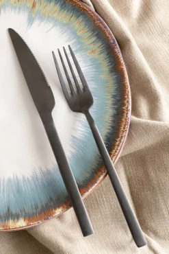 Hot KARE Design Zestaw sztućców Gloria (16 sztuk) czarny mat - KARE