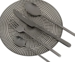 Hot KARE Design Zestaw sztućców Gloria (16 sztuk) czarny mat - KARE