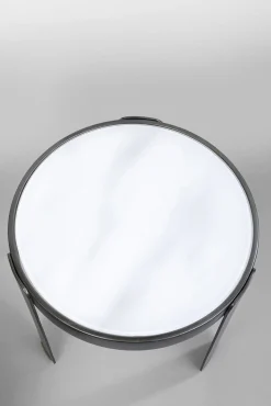 Sale KARE Design Zestaw trzech stolików Perelli czarne - blaty szklane - KARE