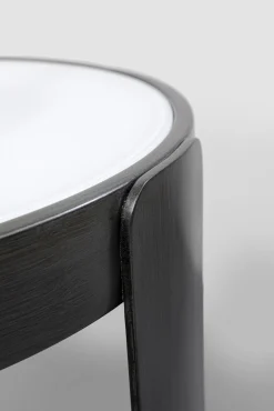 Sale KARE Design Zestaw trzech stolików Perelli czarne - blaty szklane - KARE